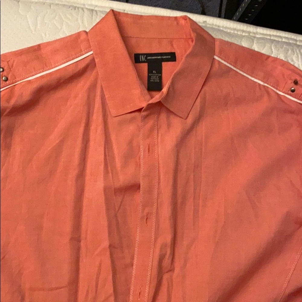 INC International Concepts Coral Pink Shirt!
